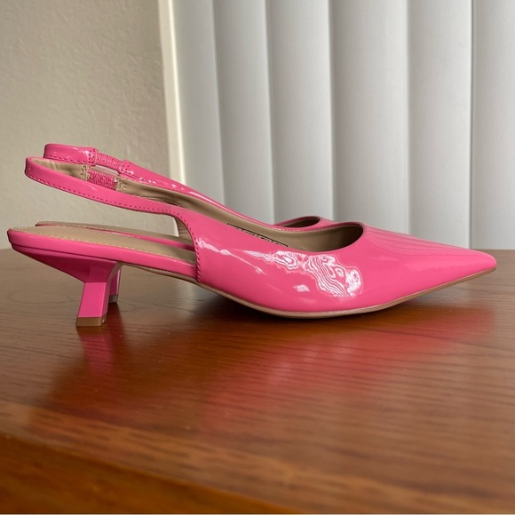Jenn Ardor Slingback Low Kitten Heel Size 7 Pink - Picture 6 of 15